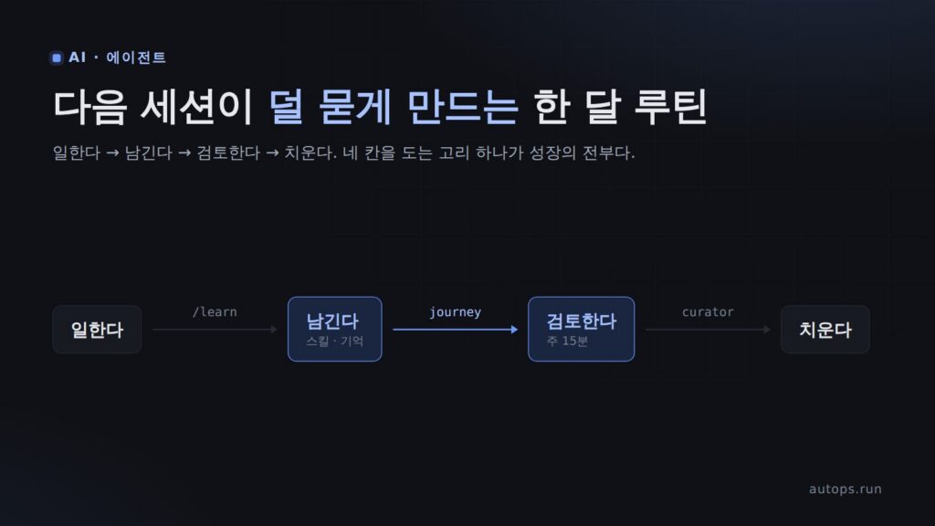 Hermes 에이전트 운영법 — 스킬과 journey 로 성장하는 에이전트를 관리하는 루틴